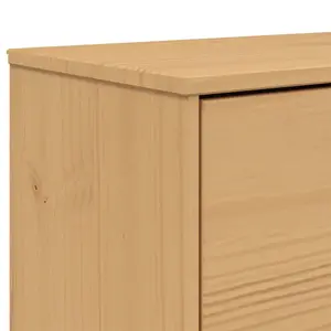 Shoe Cabinet OLDEN Brown 55x35x120cm Solid Wood Pine