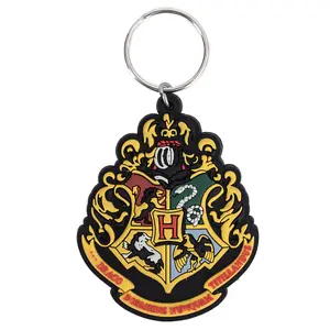 Harry Potter Hogwarts Crest Mug Coaster And Keychain Black/Yellow (One Size)