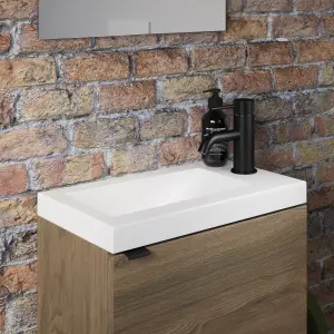 GoodHome Beni Gloss White Counter top Basin (W)44.2cm