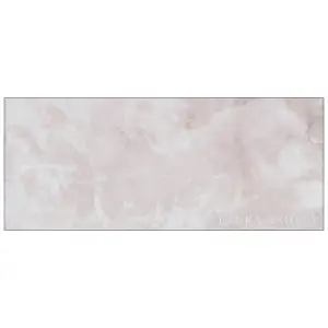 Laura Ashley Gloss Blush Onyx Marble effect Glass Self-adhesive Bathroom Splashback (H)25cm (W)60cm