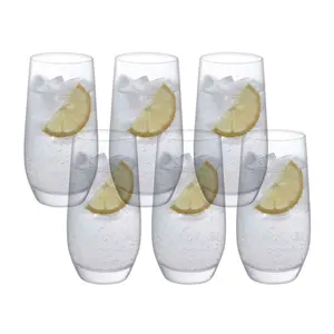 Dartington Crystal Bar Six Highball Glasses (Set of 6)