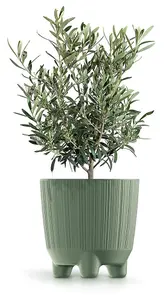 Plant Pots Indoor Outdoor Plastic Flowerpot  RYFO Grey 20cm