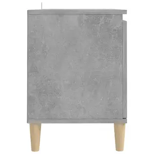 vidaXL TV Cabinet with Solid Wood Legs Concrete Grey 103.5x35x50 cm