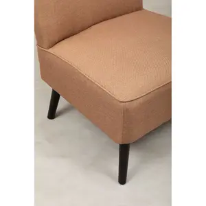 Interiors by Premier Terracotta Fabric Chair, Backrest Outdoor Chair, Space-Saving Office Chair, Easy to Clean Dining Chair