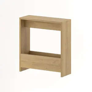 Beeler Modern Slim Compact Side Table Oak