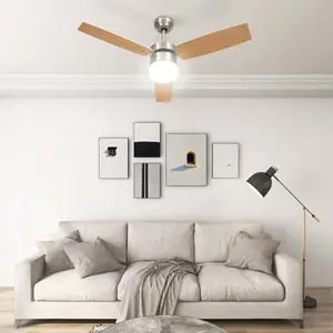 Dorne 108cm Ceiling Fan with LED Lights Brown