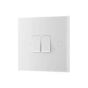 BG 16A 2 way 2 gang Light switch Gloss White