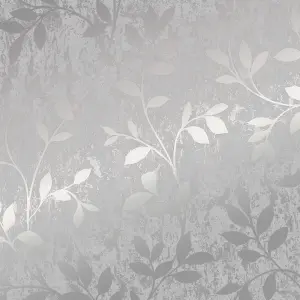 Superfresco Milan Grey Silver effect Trail Smooth Wallpaper