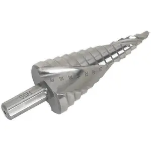 HSS 4341 Spiral Flute Step Drill Bit for Precision Drilling 4mm to 30mm Sizes