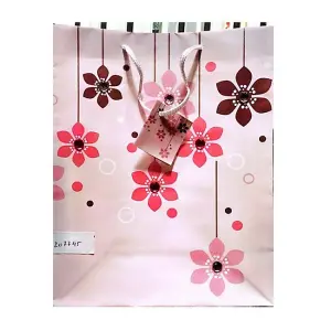 Unique Party Floral Gift Bag Rose Pink (One Size)