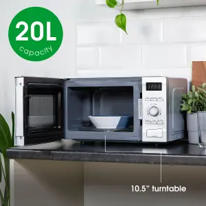 Abode AMD2002S, 20L Digital Microwave in Silver