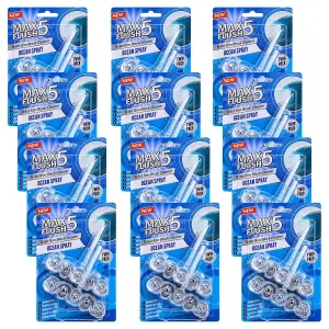 Ocean Spray Pack of 12 Toilet Rim Block Cleaner Twin Pack Anti-Limescale, Foaming Cleaning Action, Lasts Up to 4 Weeks