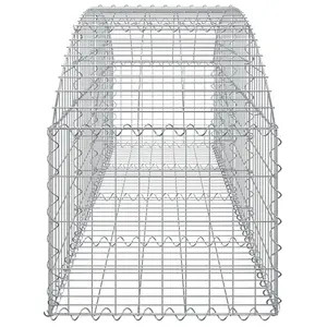 Berkfield Arched Gabion Basket 200x50x40/60 cm Galvanised Iron