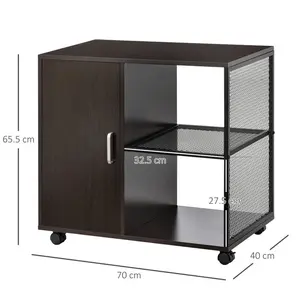 Kevinisha Mobile File Cabinet Brown