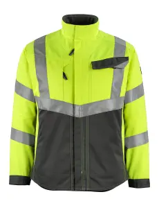 Mascot Safe Supreme Oxford Work Jacket (Hi-Vis Yellow/Dark Anthracite)  (Medium)