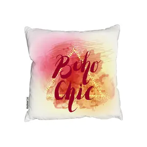 Cushions - Boho Chic lettering on beautiful watercolor background (Cushion) / 45cm x 45cm