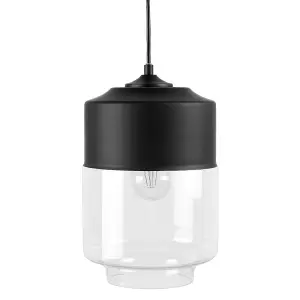 Glass Pendant Lamp Black JURUA