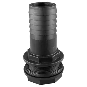 1.5" (40mm) barb Water butt /rain barrel/water storage tank barbed hosetail for overflow/outlet 1.5" bsp thread 48mm hole h