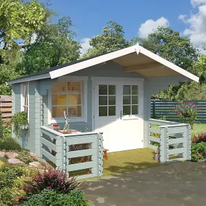 Lasita Osland Lola 2 Log Cabin with Terrace - 3m x 3m - Traditional Log Cabin