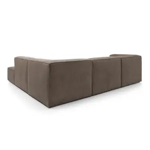 Doris Modular Extended Corner Sofa in Brown Chenille