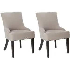 Springboro Upholstered Dining Chair (Set of 2) Beige