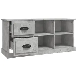 Berkfield TV Cabinet Concrete Grey 102x35.5x47.5 cm Engineered Wood