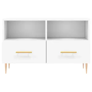 Berkfield TV Cabinet White 80x36x50 cm Engineered Wood