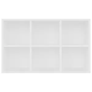 Berkfield Book Cabinet/Sideboard White 66x30x97.8 cm Engineered Wood