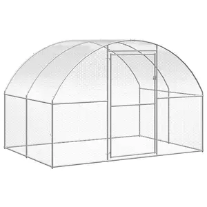 Outdoor Chicken Coop 3x24x2 m Galvanised Steel