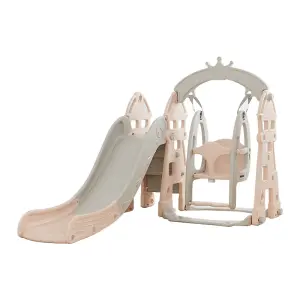 Toddler Plastic Swing Slide Climber Playset Play Equipment for Kids