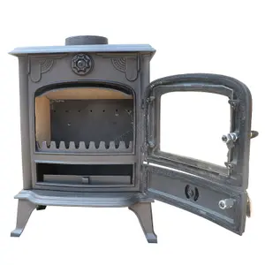 HEATSURE Cast Iron Woodburning Multifuel Stove Fireplace Heat Warm Indoor 5KW