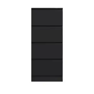 4 Drawer Chest Of Drawers Matt Black Bedroom Furniture