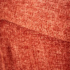 Catherine Lansfield Wilson Plain Chenille 130x170cm Blanket Throw Terracotta