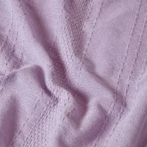 Homescapes Kashi Lilac Cotton Throw with Tassels 225 x 360 cm