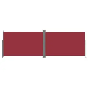 Berkfield Retractable Side Awning Red 200x600 cm