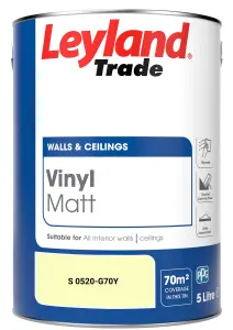 Leyland Trade Vinyl Matt Walls & Ceilings Emulsion Paint (S 0520-G70Y) 5L