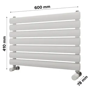 Ximax Champion FORH1164600W White Gas Horizontal Designer Radiator, (W)600mm x (H)410mm