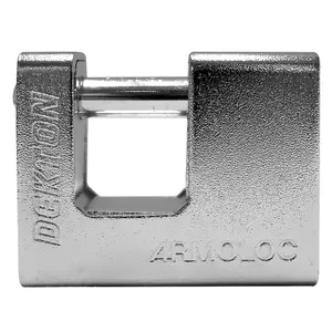 Armoured Steel Shackle Padlock From Dekton 3 Keys High Security 80mm Lock