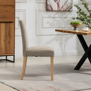 Maiolo Fabric Dining Chairs - Set of 2 - Brown