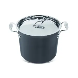 Circulon Style Black Round Aluminium Non-Stick Stockpot with Lid 5.7 Litre