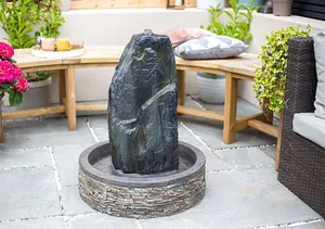 Kelkay Snowdonia Monolith with Lights Mains Plugin Powered Water Feature