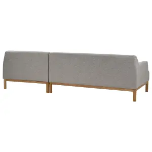 Left-Hand Corner Sofa SOSJO Light Grey Fabric Left Hand