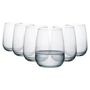 Restaurant Glass Tumblers - 430ml - Clear - Pack of 6