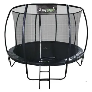 14ft JumpPRO™ Xcel Black Round Trampoline with Enclosure