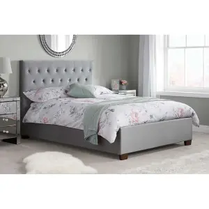 Birlea Cologne King Bed Frame In Grey Fabric