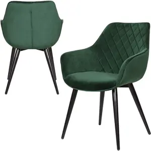 Alinblot Upholstered Armchair (Set of 2) Green Velvet