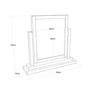 Mirano Grey Mirror H60 W60 D15cm