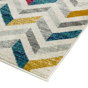 Multicolor Shades Geometric Modern Easy to Clean Rug For Dining Room -200cm X 290cm