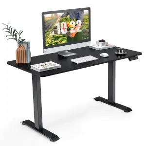 Costway Electric Standing Desk Stand-up Ergonomic Computer Workstation w/ Smart Controller