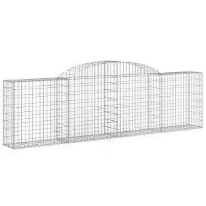 Berkfield Arched Gabion Basket 300x30x80/100 cm Galvanised Iron